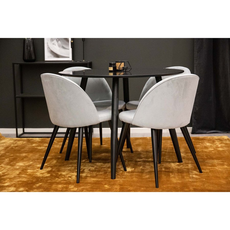 VENTURE DESIGN Indra gulvtppe - sennepsgul viskose og bomuld (170x240)