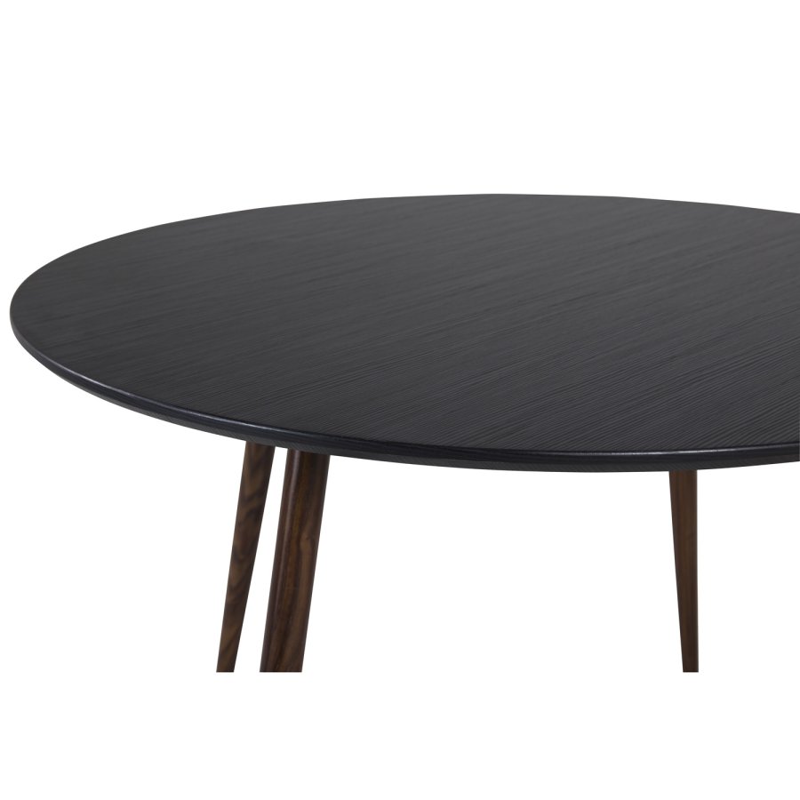 VENTURE DESIGN Plaza spisebord - sort MDF og valnddefolie metal (100)