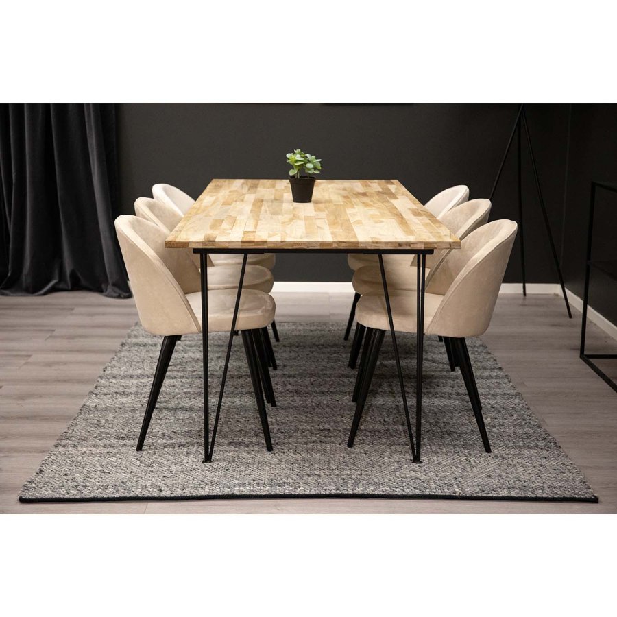 VENTURE DESIGN Ganga gulvtppe - slv uld og bomuld (170x240)