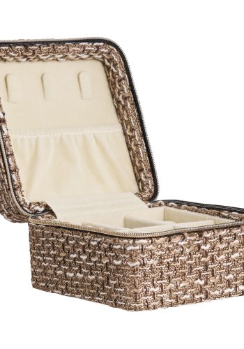 HOUSE NORDIC Marrakech smykkeskrin - brun mix polyester (11x11x6,5)