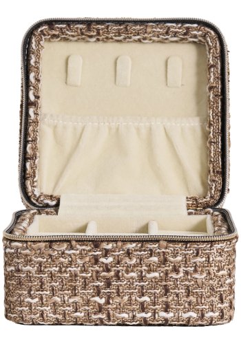 HOUSE NORDIC Marrakech smykkeskrin - brun mix polyester (11x11x6,5)