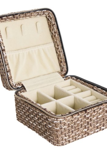 HOUSE NORDIC Marrakech smykkeskrin - brun mix polyester (11x11x6,5)