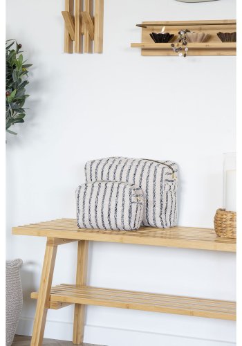 HOUSE NORDIC Nador toilettaske - sand mix polyester (st af 2)