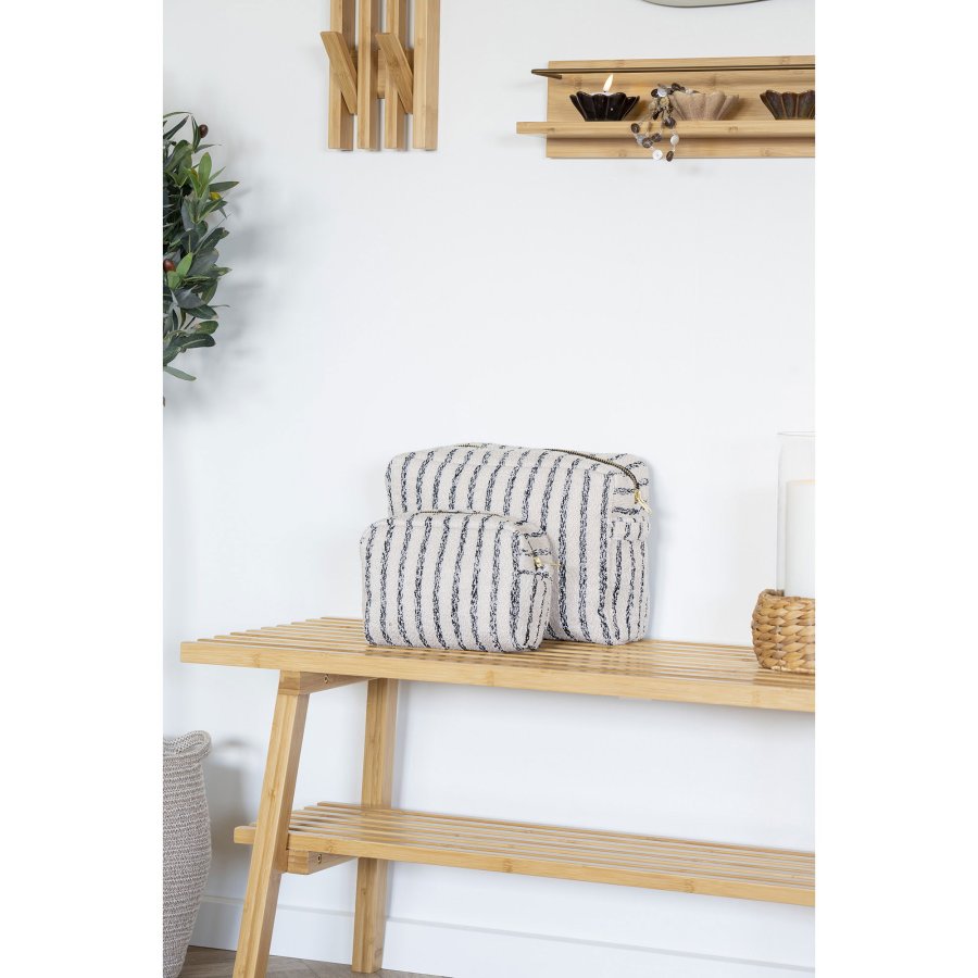 HOUSE NORDIC Nador toilettaske - sand mix polyester (st af 2)