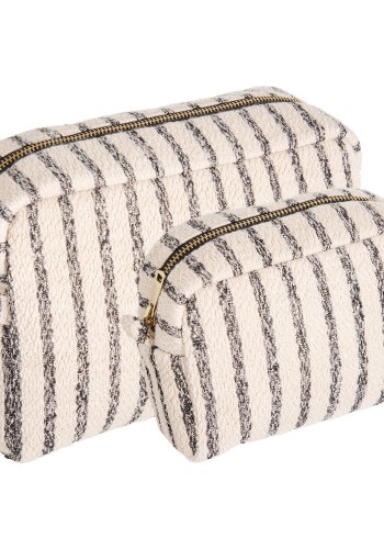 HOUSE NORDIC Nador toilettaske - sand mix polyester (st af 2)