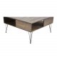 VENTURE DESIGN Bali sofabord, m. 1 rum - natur teaktr og metal (80x80)