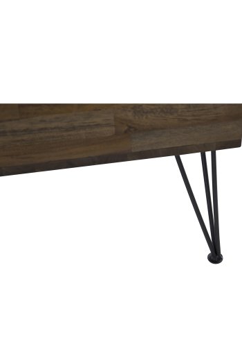 VENTURE DESIGN Bali sofabord, m. 1 rum - natur teaktr og metal (80x80)