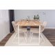 VENTURE DESIGN Cirebon spisebord - natur teaktr og hvid metal (200x90)