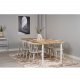 VENTURE DESIGN Cirebon spisebord - natur teaktr og hvid metal (200x90)