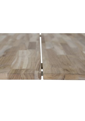 VENTURE DESIGN Cirebon spisebord - natur teaktr og hvid metal (200x90)