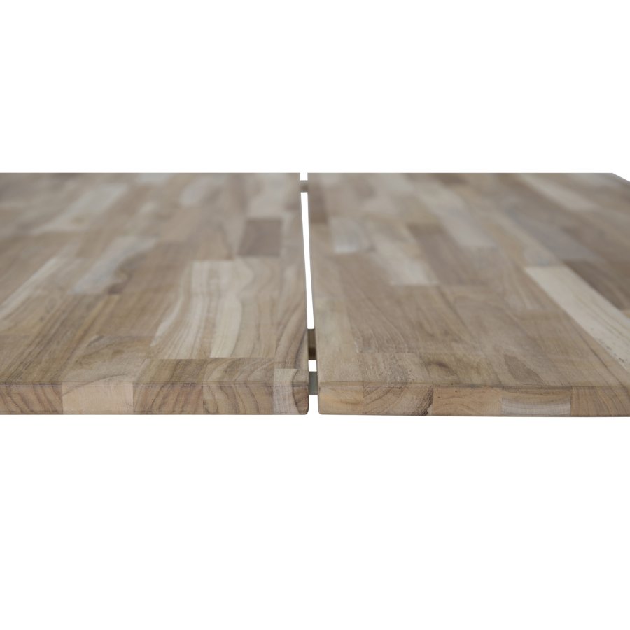 VENTURE DESIGN Cirebon spisebord - natur teaktr og hvid metal (200x90)