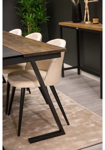 VENTURE DESIGN Indra gulvtppe - beige viskose og bomuld (170x240)