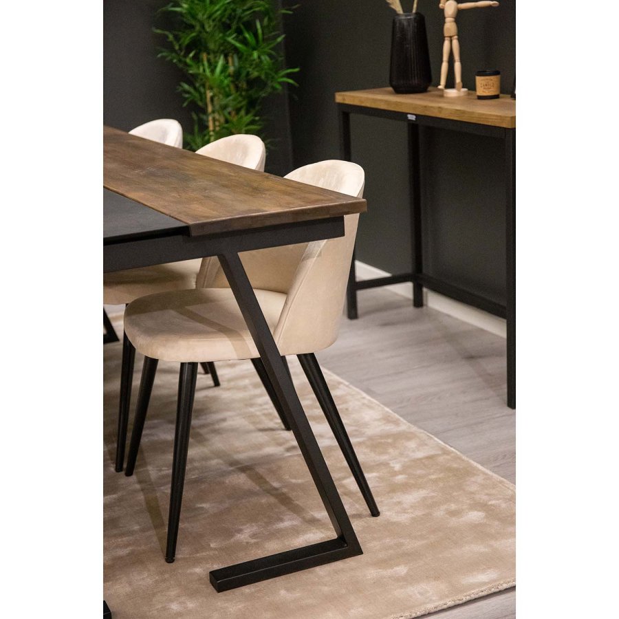 VENTURE DESIGN Indra gulvtppe - beige viskose og bomuld (170x240)