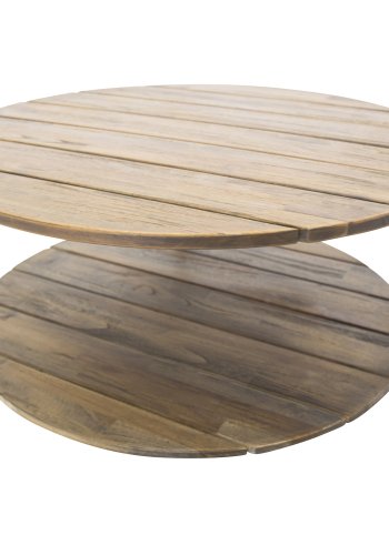 VENTURE DESIGN Jakarta sofabord, m. hylde - brun tr og metal