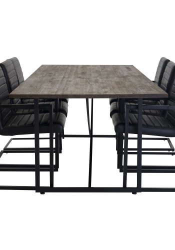 VENTURE DESIGN Padang spisebord - brun teaktr og metal (250x100)