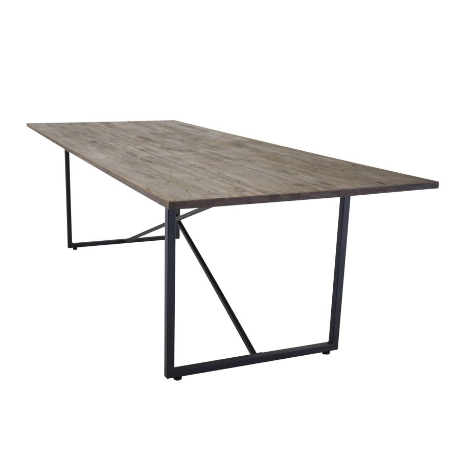 VENTURE DESIGN Padang spisebord - brun teaktr og metal (250x100)