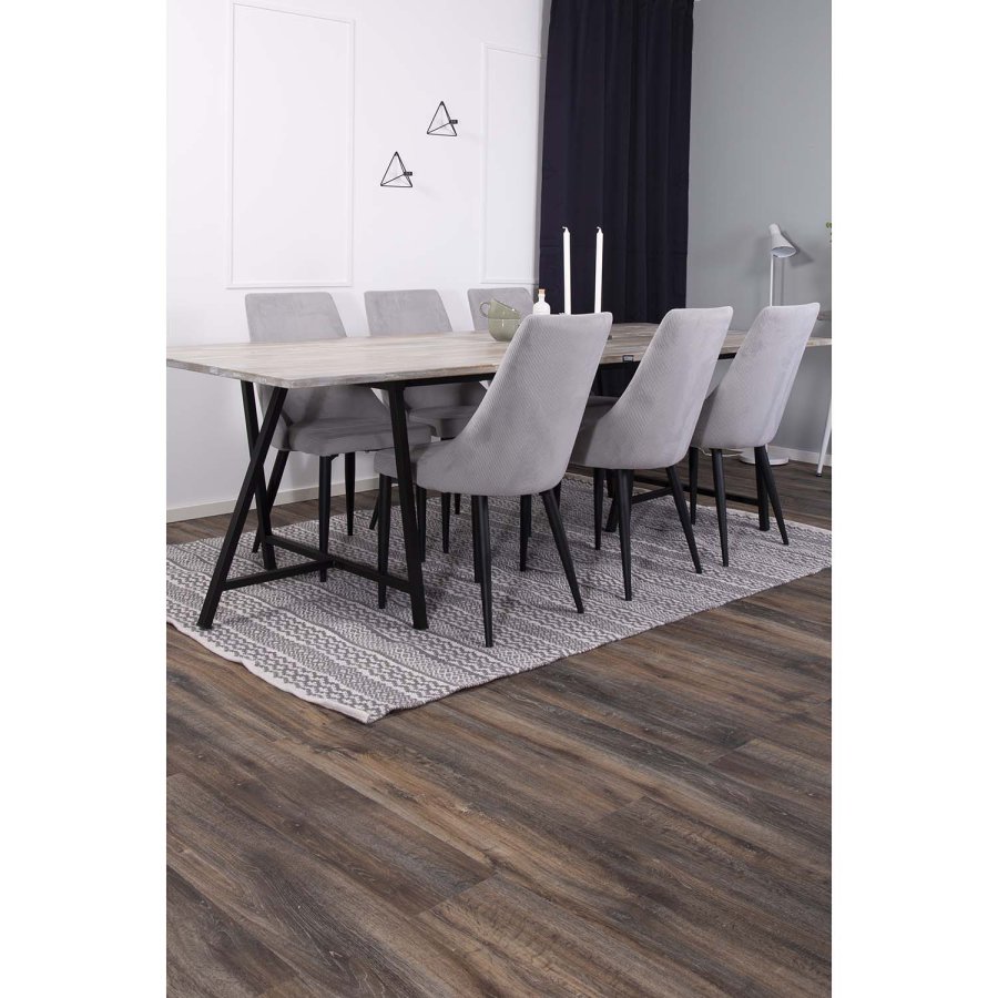 VENTURE DESIGN Sishu gulvtppe - lysegr uld og bomuld (170x240) 