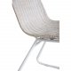 VENTURE DESIGN Cirebon spisebordsstol - hvidvasket natur rattan og hvid metal
