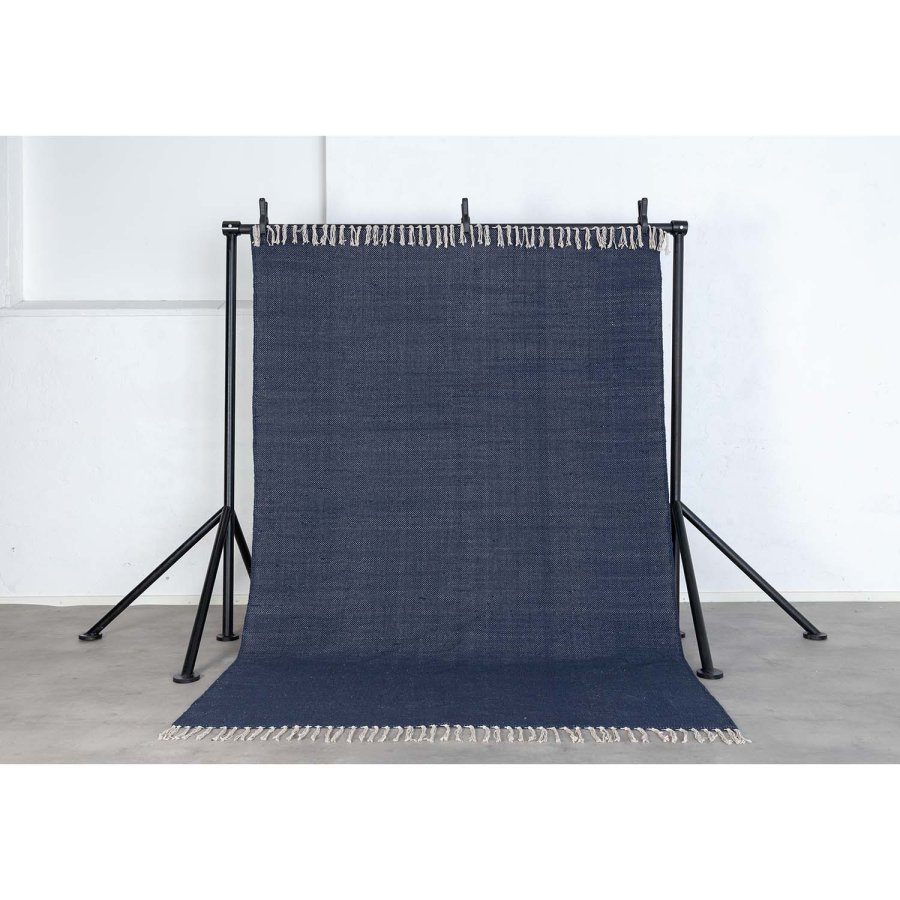 VENTURE DESIGN Panipat gulvtppe - bl bomuld (170x240) 