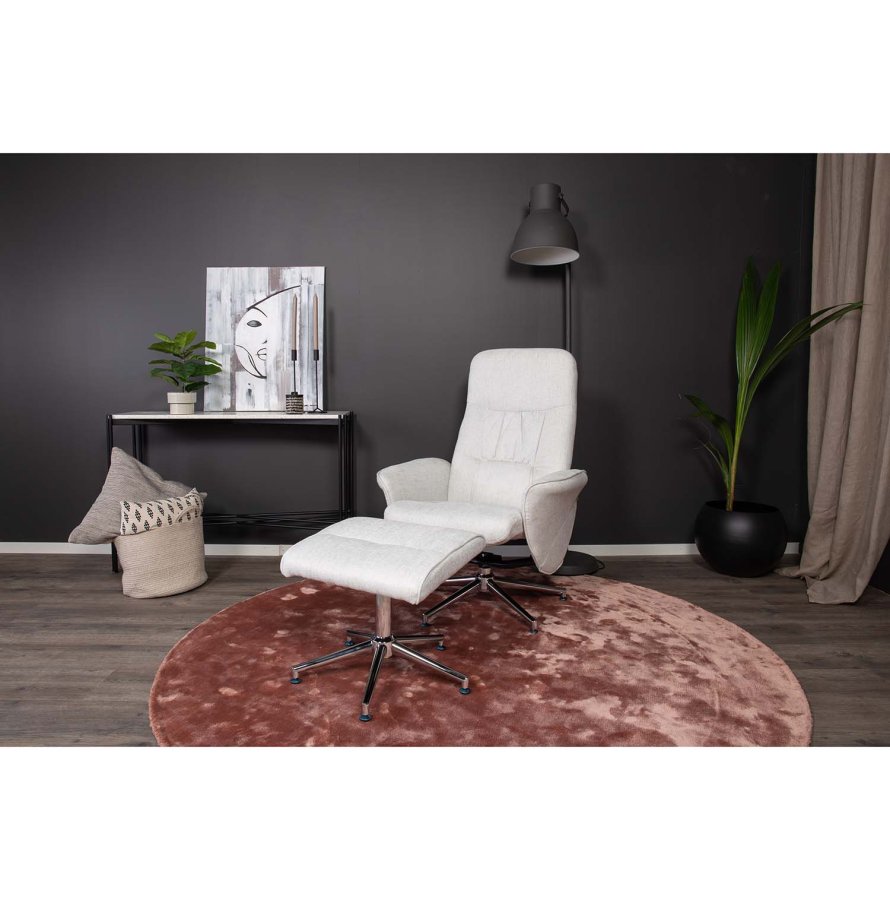 VENTURE DESIGN Indra gulvtppe - rosa viskose og bomuld (200)