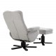 VENTURE DESIGN Sven recliner lnestol m. fodskammel - gr stof og sort metal