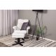 VENTURE DESIGN Sven recliner lnestol m. fodskammel - gr stof og sort metal