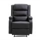 VENTURE DESIGN Bengt recliner lnestol, m. fodskammel - sort PU og metal