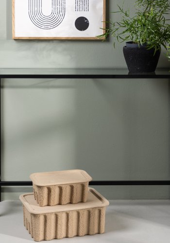 VENTURE DESIGN Dipp konsolbord, rektangulr - klar glas og sort stl (100x30)