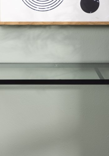 VENTURE DESIGN Dipp konsolbord, rektangulr - klar glas og sort stl (100x30)