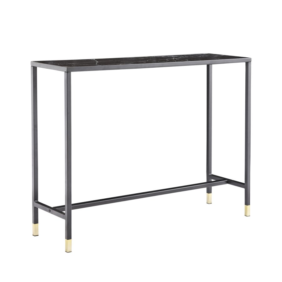 VENTURE DESIGN Dipp sidebord - sort glas og metal (100x30)