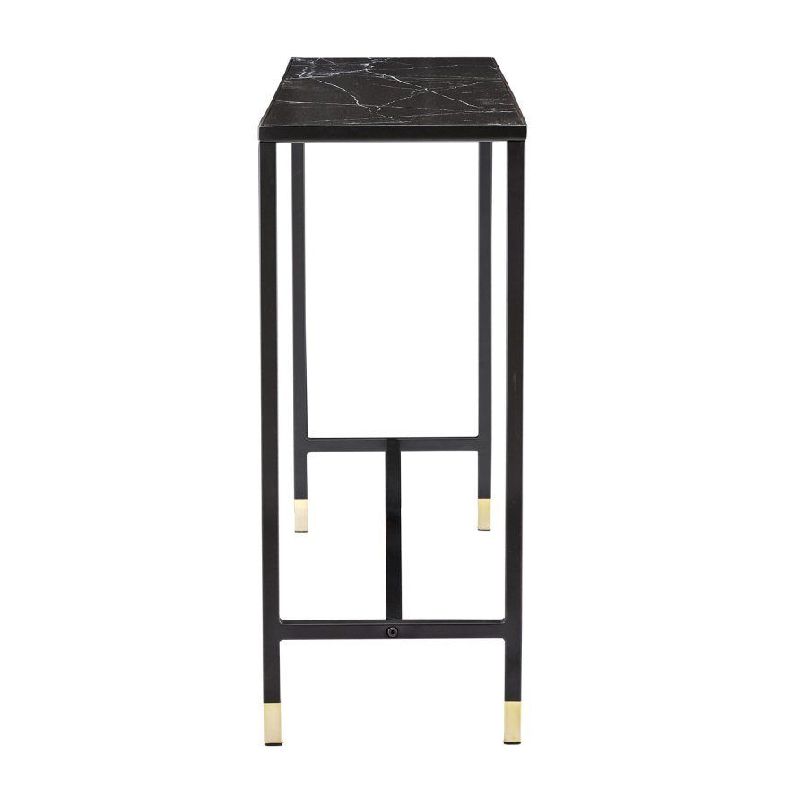 VENTURE DESIGN Dipp sidebord - sort glas og metal (100x30)