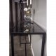 VENTURE DESIGN Dipp sidebord - sort glas og metal (100x30)