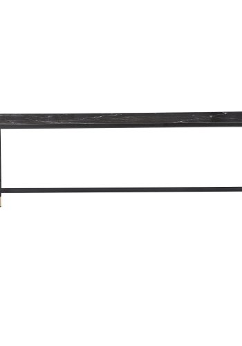 VENTURE DESIGN Dipp sofabord - sort glas og metal (130x60)