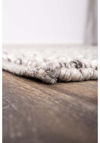 VENTURE DESIGN Jajru gulvtppe - lysegr uld og viskose (200x300) 
