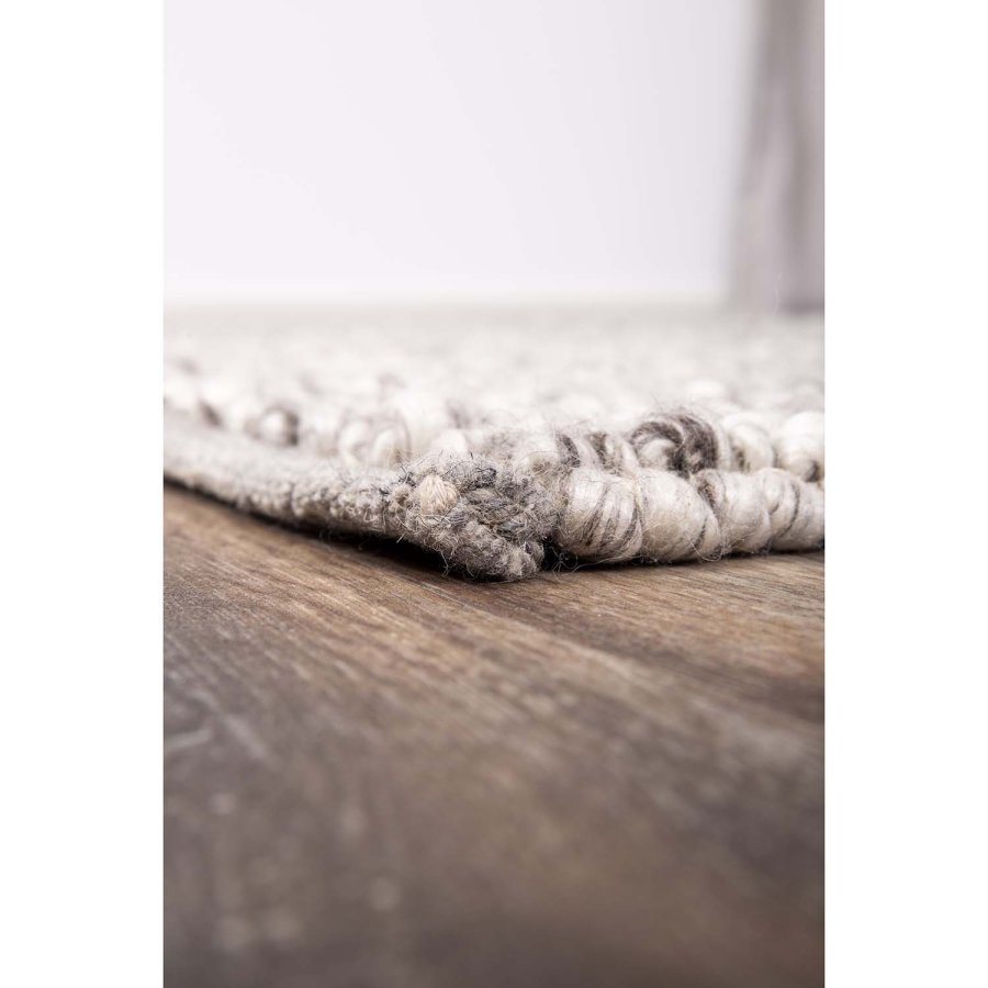 VENTURE DESIGN Jajru gulvtppe - lysegr uld og viskose (200x300) 