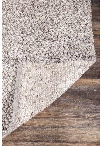 VENTURE DESIGN Jajru gulvtppe - lysegr uld og viskose (200x300) 