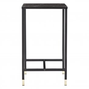 VENTURE DESIGN Dipp sidebord - sort glas og metal (40x40)