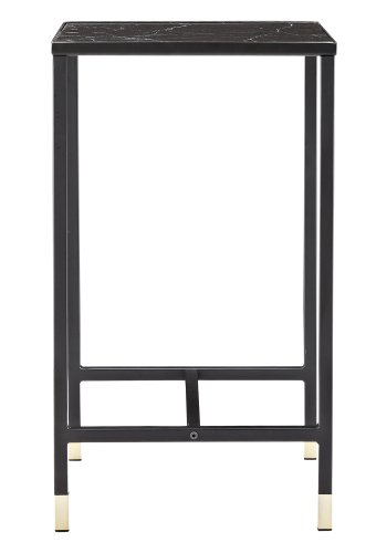 VENTURE DESIGN Dipp sidebord - sort glas og metal (40x40)