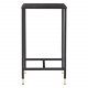 VENTURE DESIGN Dipp sidebord - sort glas og metal (40x40)