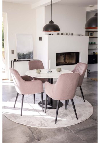 VENTURE DESIGN Indra gulvtppe - slv viskose og bomuld (200)