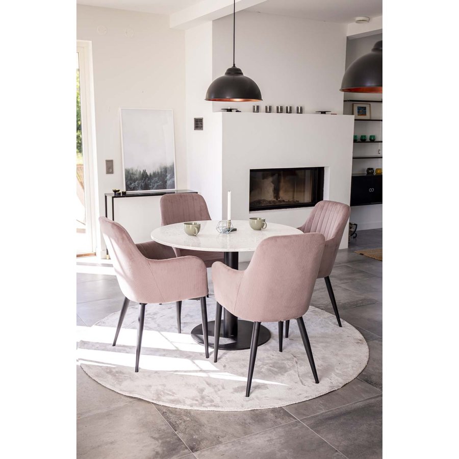 VENTURE DESIGN Indra gulvtppe - slv viskose og bomuld (200)