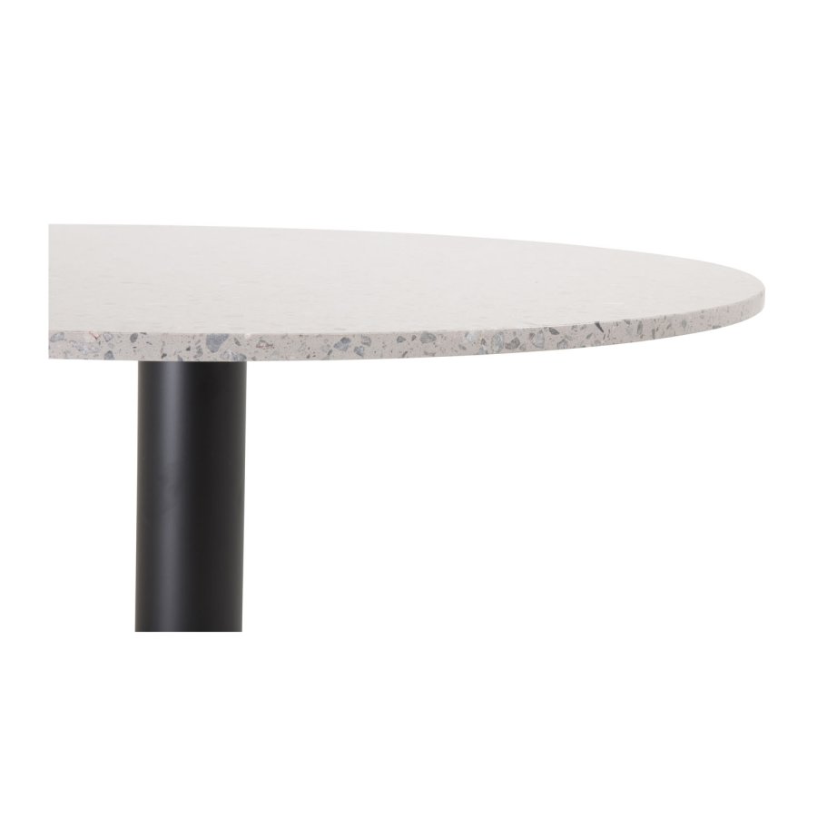 VENTURE DESIGN Razzia spisebord - gr terrazzo og sort metal (106)