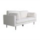 VENTURE DESIGN Boom 3 pers. sofa - hvid bamsestof polyester og sort metal