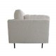 VENTURE DESIGN Boom 3 pers. sofa - hvid bamsestof polyester og sort metal