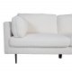 VENTURE DESIGN Boom 3 pers. sofa - hvid bamsestof polyester og sort metal