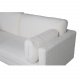 VENTURE DESIGN Boom 3 pers. sofa - hvid bamsestof polyester og sort metal