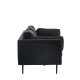 VENTURE DESIGN Boom sofa - sort stof/linned og sort stl