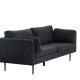 VENTURE DESIGN Boom sofa - sort stof/linned og sort stl