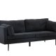 VENTURE DESIGN Boom sofa - sort stof/linned og sort stl