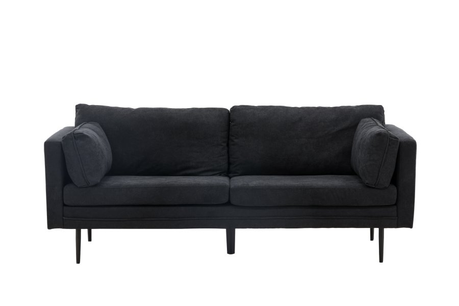 VENTURE DESIGN Boom sofa - sort stof/linned og sort stl